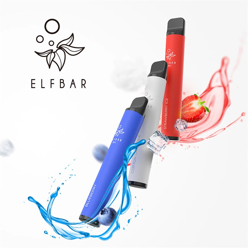 2022 Elfbar 600 Puffs Disposable E Cigarettes Vape Pen 2% 1.3ml Pre-Filled Cartridge Pods 550mAh Battery Portable Vaporizer