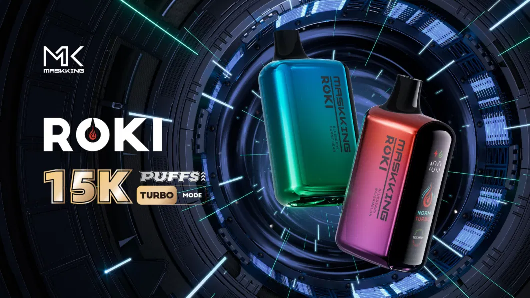 Maskking Wholesale Disposable Vape Roki 15000 Puffs with Dual Mesh Coil Give The Best Taste Vape