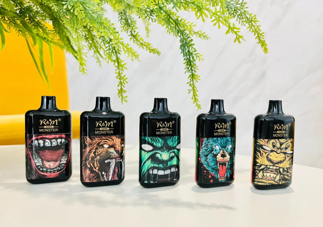 Wholesale I Vape Custom Nicotine Disposable E Cigarette 5000 Puffs Randm Monster 6000 Puffs Bar Electronic Cigarette Elf Lost Bars Mary Disposable Vape