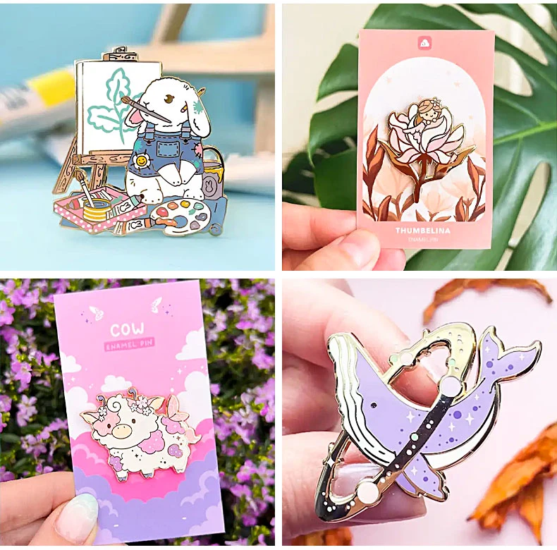 Wholesale Custom Enamel Pin Backing Card Movable Spinner The Office Friends My Mood Social Terrorist Battery Enamel Pins