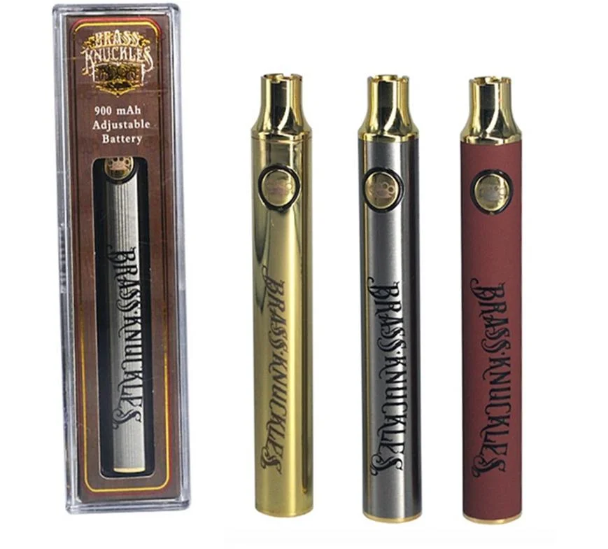 Bk Battery Brass Knuckles Vape 900mAh Variable Voltage Preheat E Cigarettes 510 Thraed Vapes Pens