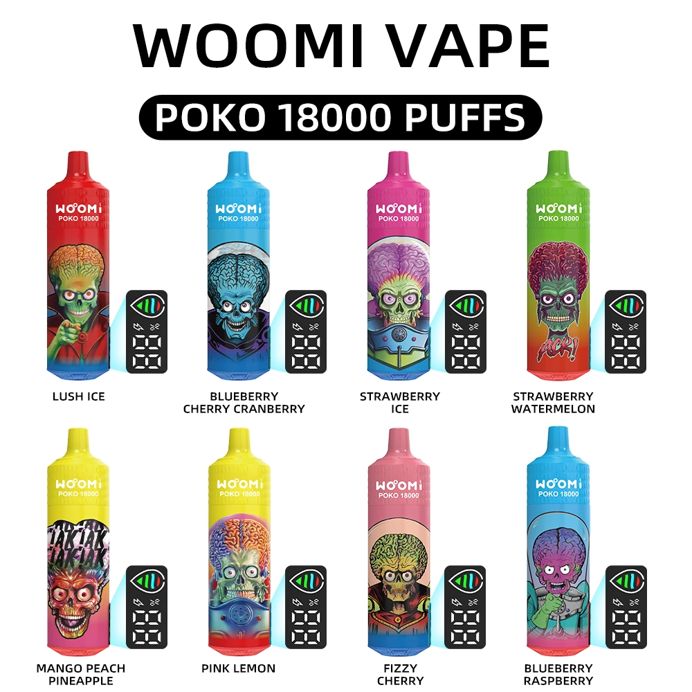 EU Warehouse 2024 Woomi Cheap Price Poko 18000 Puff Vaper Al Disposable E Hookah Charger Price Flavor Fakher Vape Randm Nicotine 18000 Puff Wholesale I Vape Pen