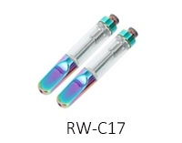 RW C14 Flat Pressed Mouthpiece SS316 Central Stand Ceramic Coil Candle Filter Disposable DAB Pen Cartridge 1ml 1 Gram Capacity Vaporizer Carts