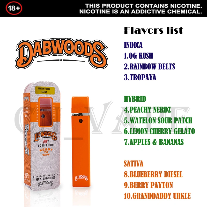 2024 New Dabwoods DAB Bar 1.0ml Empty Disposable Vape Pen