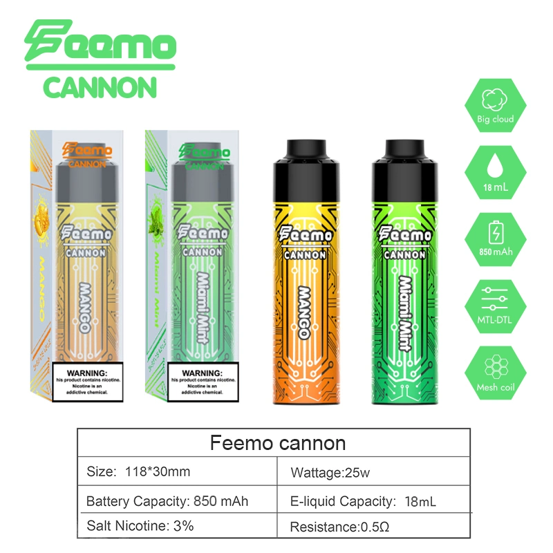 Multiful Flavor Big Cloud Item Feemo Cannon Rechargeable 850mAh Battery Wholesale Electronic Cigarette Small and Convenient Pod Pen