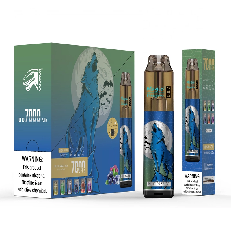 Komodo Magic Dragon 7000 Puff Melon Dragon Fruit Flavour Vape German Warehouse Flavors Can Be Customized