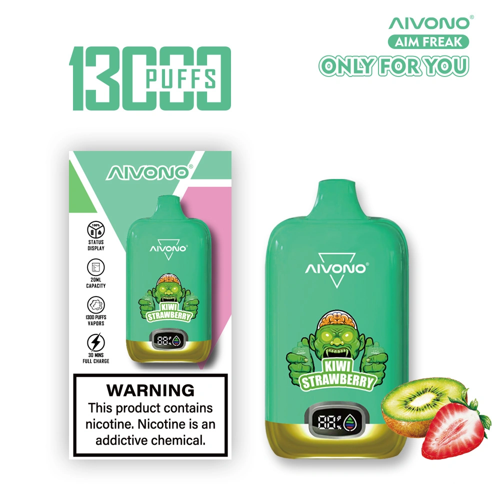 Aivono Aim Freak 13000 Puffs 20ml 10 Flavors 0% 2% 3% 5% Nicotine Display Wholesale Disposable E-Cigarette Vape