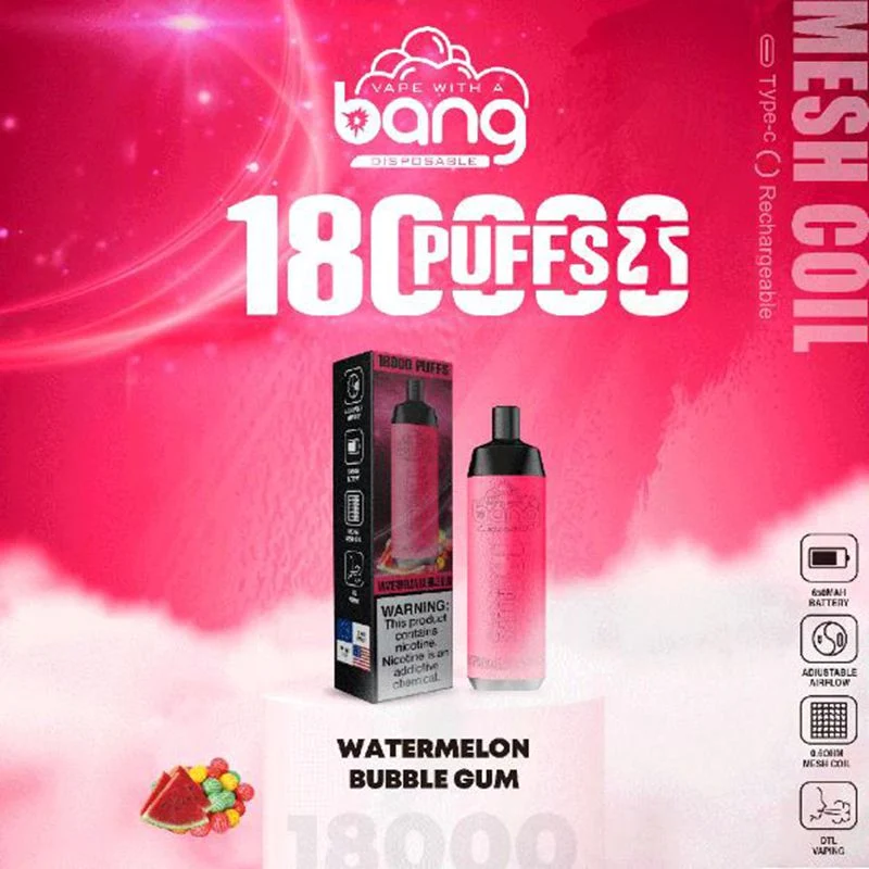 Wholesale Bang Crown Bar 18000 Puff Disposable E Cigarettes 18K Puffs Bar 20ml E-Liquid 650mAh Battery 16 Fruity Flavors Rechargebale E Vape Vs Vapme Vaporizer