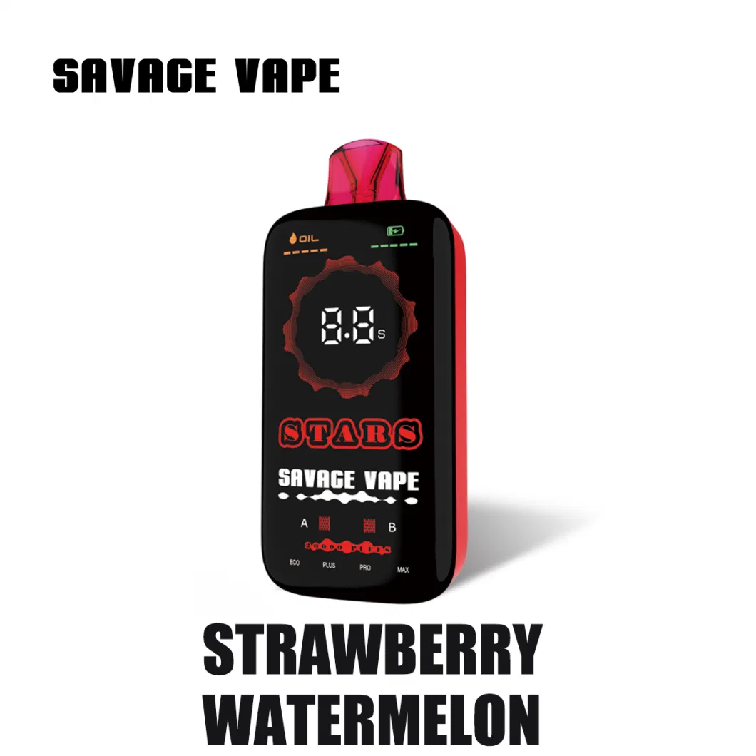 Savage Stars 20000 25000 Puffs 15000 30K Shisha Flavour Hookah Adalya E-Cigarette Germany EU Warehouse Full Screen Display Disposeable Vape