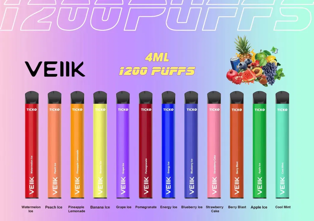 UK Top Selling: Ticko 20mg1200puffs Disposable Vape Pen 550mAh Battery Bc5000 Disposable Vape Pen.