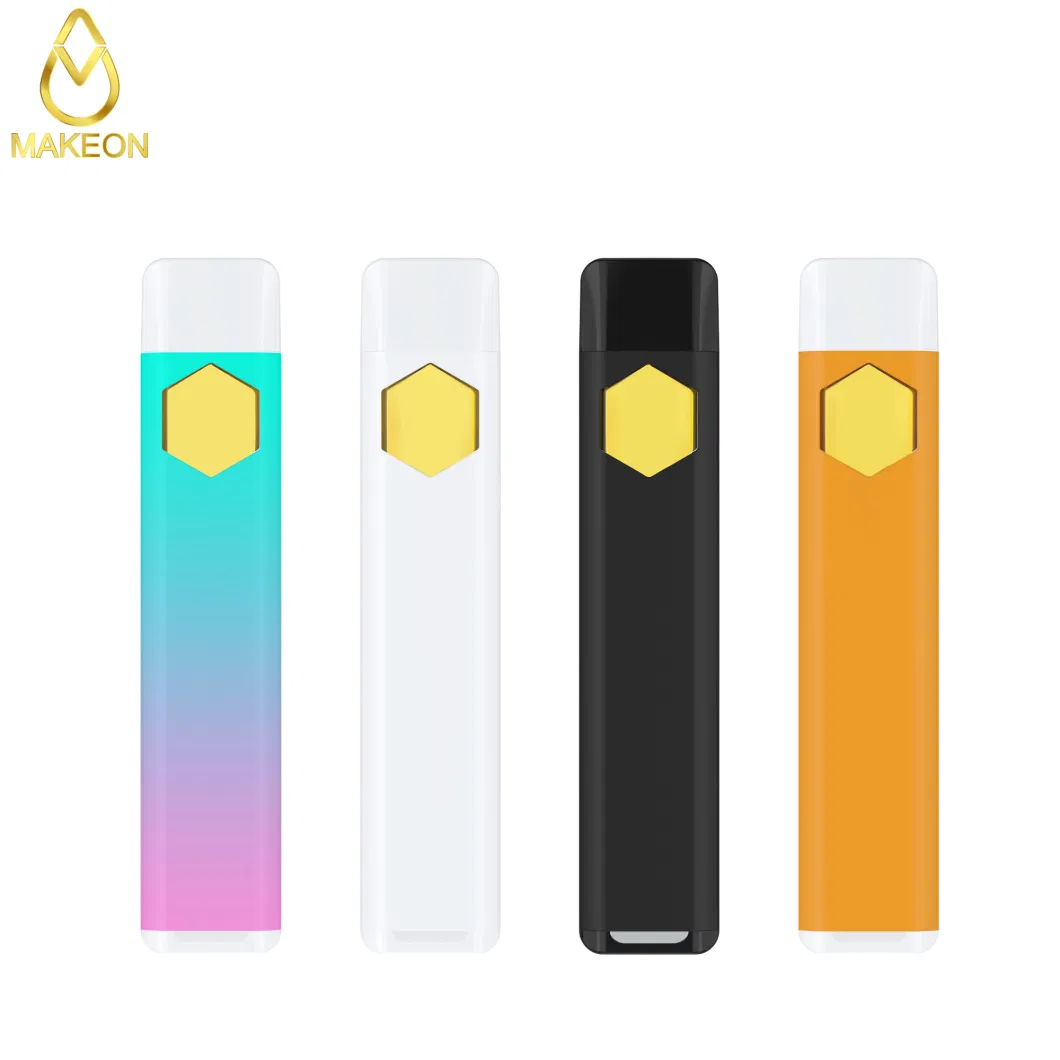 Makeon Dz 2 Gram Full Ceramic Disposable E-Cigarette Vape Bar Live Resin Rosin Thick Oil Tank Pod Cart 1.0ml Pen Metal Middle Rod Free Cotton Free No Leakage