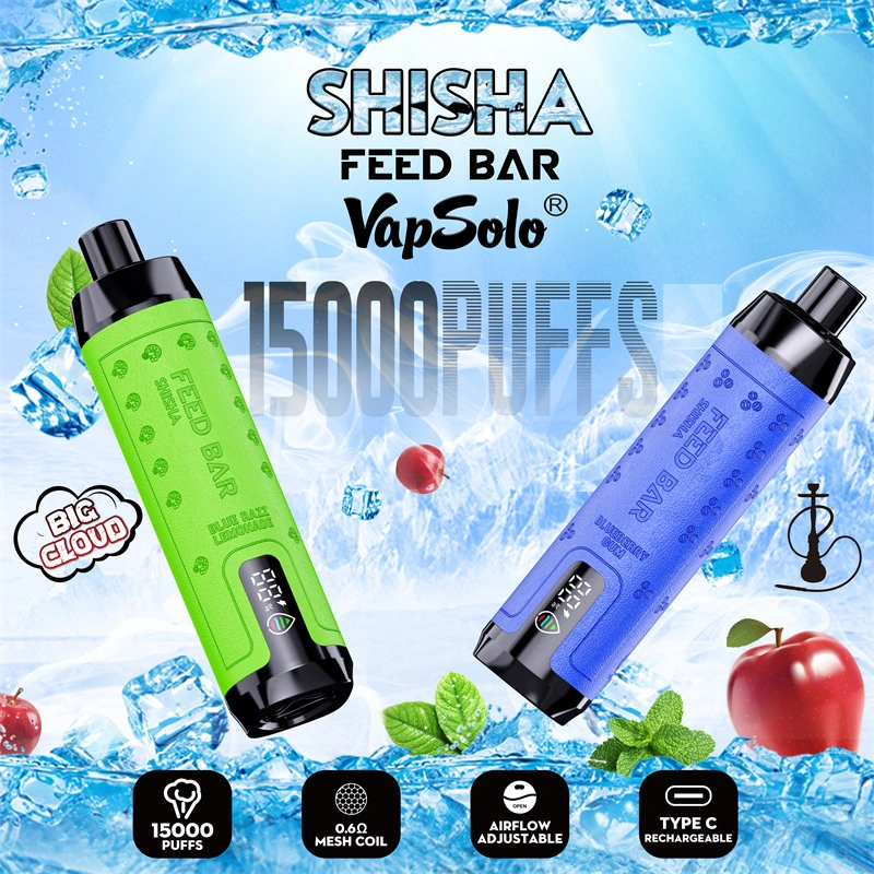 2024 China Crown Feed Barwholesale Cheap Vape Vapsolo Shisha Flavour Hookah Pen 15000 Puffs 25ml E-Liquid EU Warehsoue Disposable Vapes