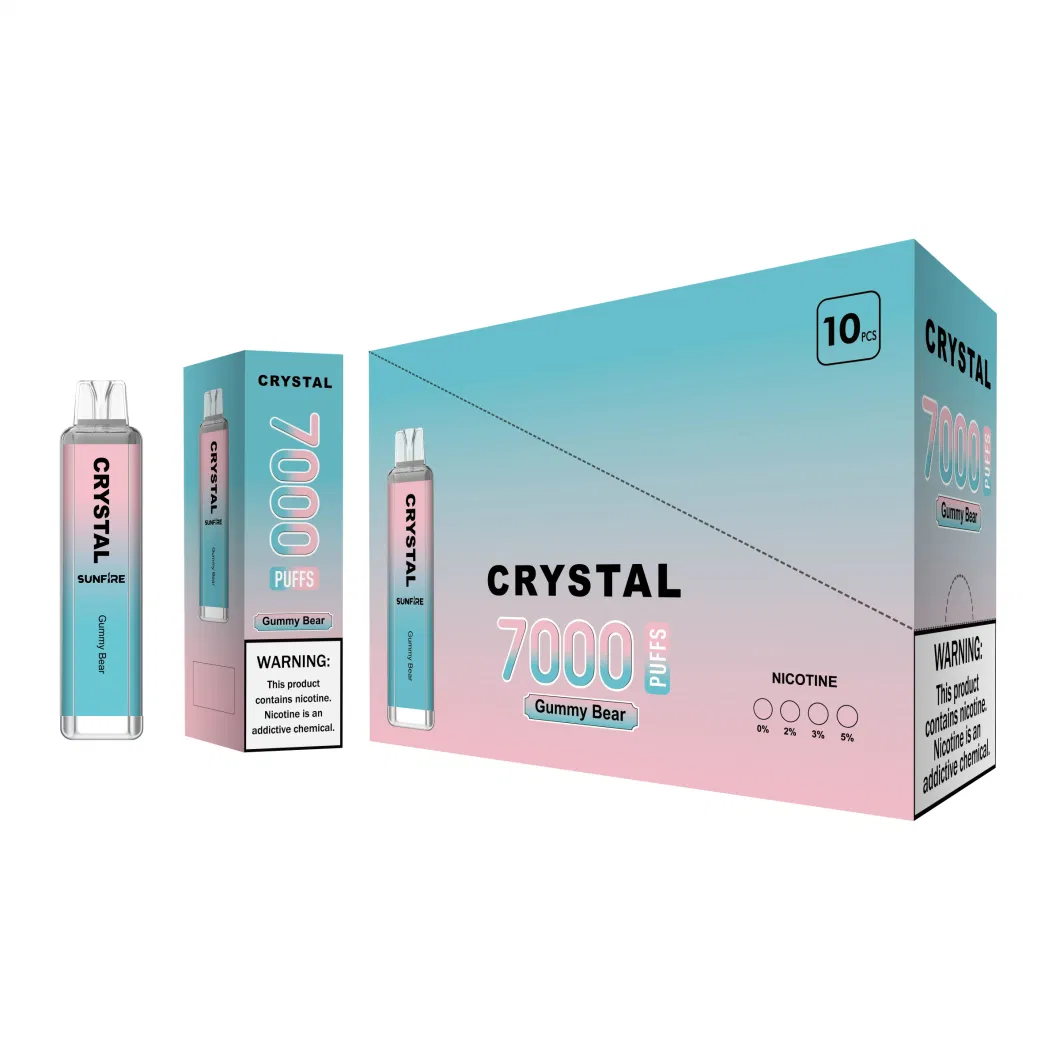 Sunfire Crystal 7K Bar Disposable Vape Elf Amazon Vapor Pen Crystal Bc5000 600 5000 6000 10000 Puff E Zigarette 9000 Puffs Vape 7000 12000 20000 Lost Bar Marry