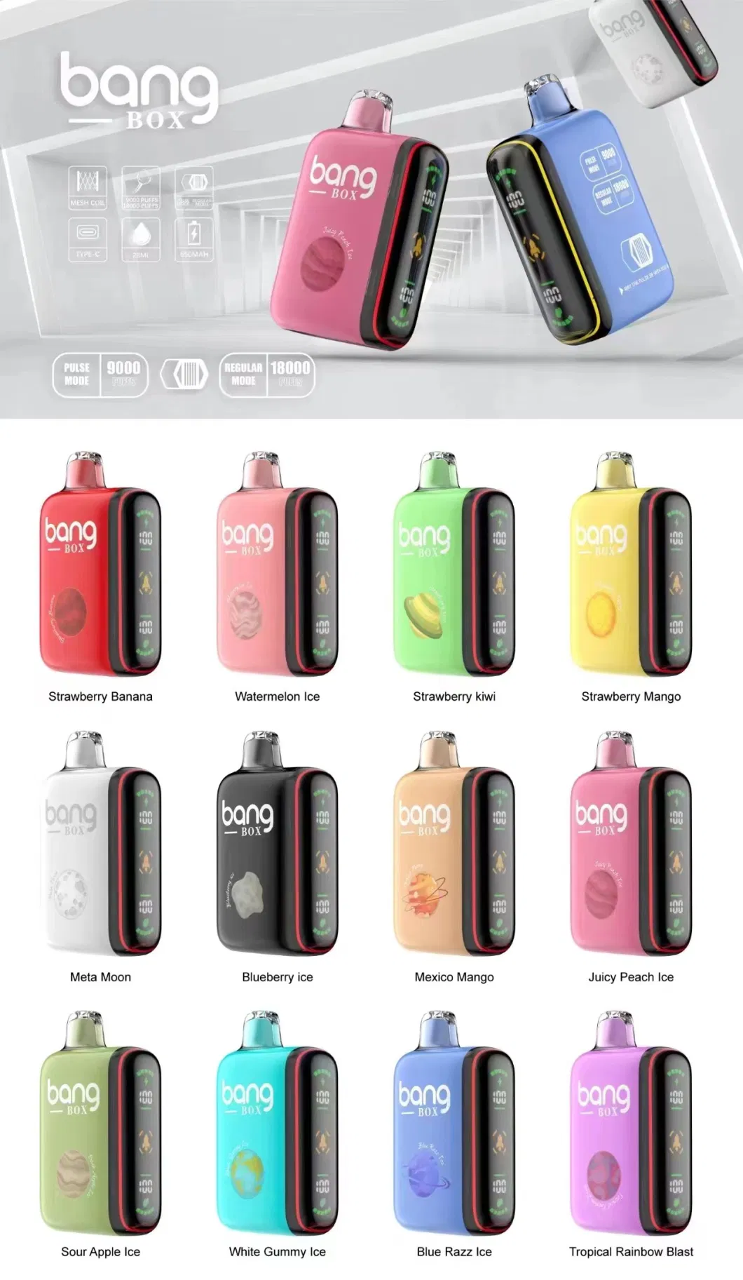 Wholesale Price Bang Box 9000/18000 Vaper Disposable Vape Amazon Good Quality Pen Electric Cigarette Electronic Cigarette Bang China Ecigs