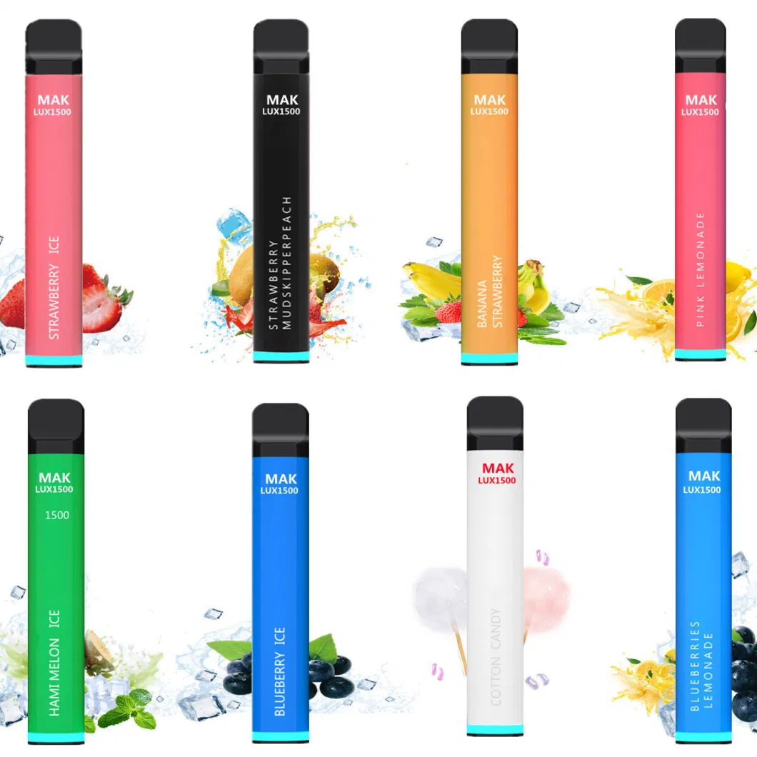 Disposable Electronic Cigarette Puff Bar XXL Mak Bar 1500 Puffs Fruit Flavors Disposable Vape Pen