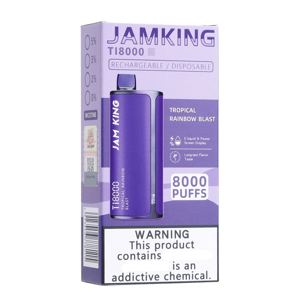 Jam King 8000 Puffs Disposable Pod Box Disposable Vape Pen OEM E-Cigarette Bar Disposable Vape Elf 8000 Bar