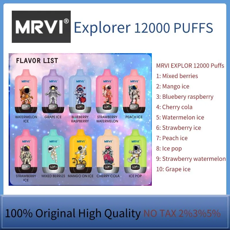 China Factory Wholesale I Vape Get Pod E Cigarette Mrvi 12K Explorer Elf Vaporizer Pen Hookah 10K 12K 15K 16K 20K Puff Bar Disposable Vape with Digital Screen