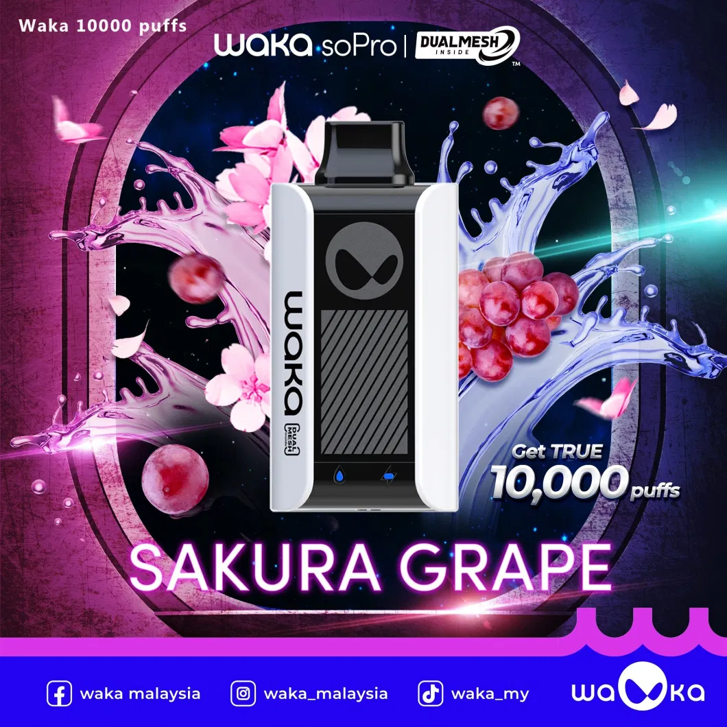 Waka Best Quality Disposable Vape Sopro PA10000 Puffs 0% 3% 5% Big Puffs Mesh Coil Wholesale I Vape