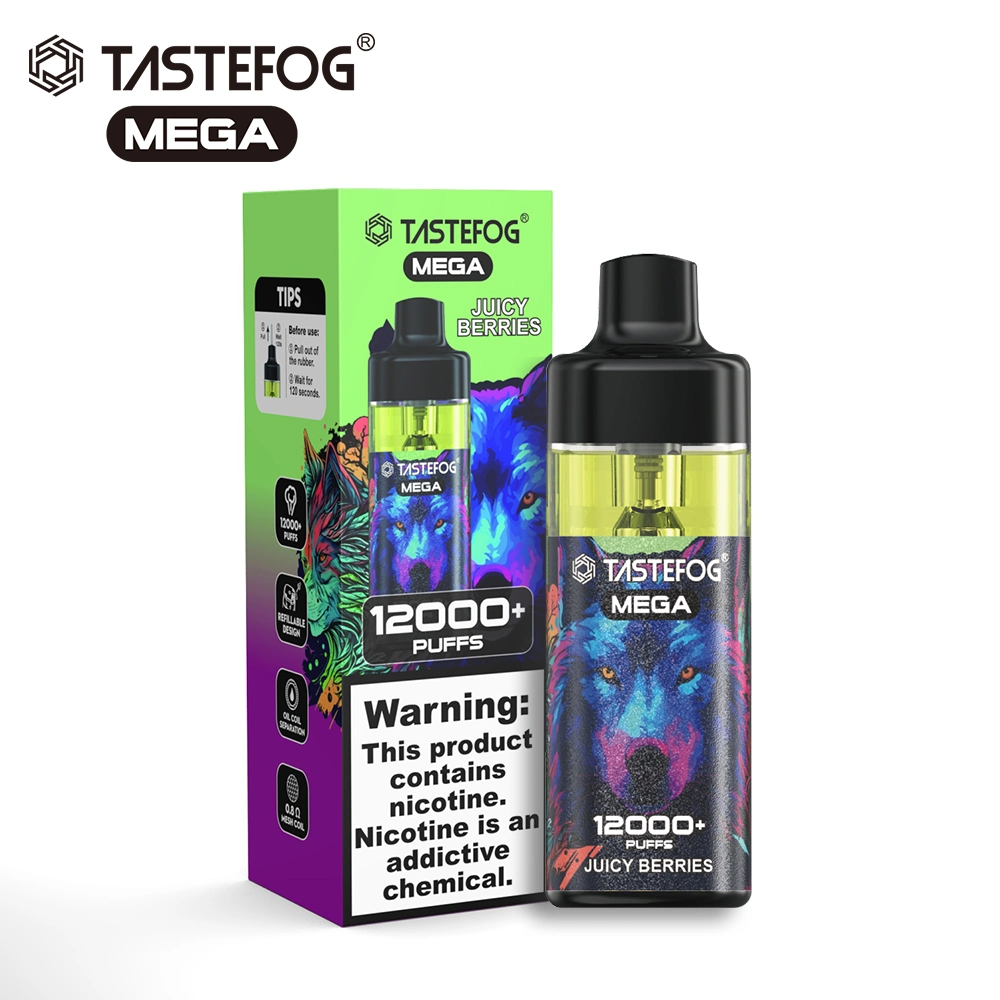 Smoke Original Tastefog Mega 12000 E Cigarette Rechargeable RGB Light LED Vape