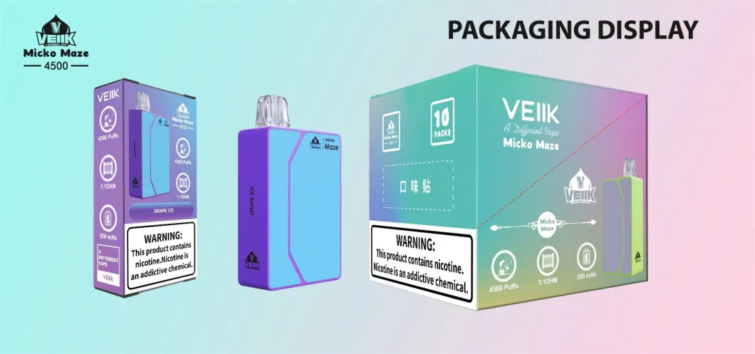 4500 Puffs Fruit Flavors Eco-Friendly E Cig Rechargeable Removable Batteries Mechanisms Disposable Pod Kits Mesh Coil Disposable Vape Pen