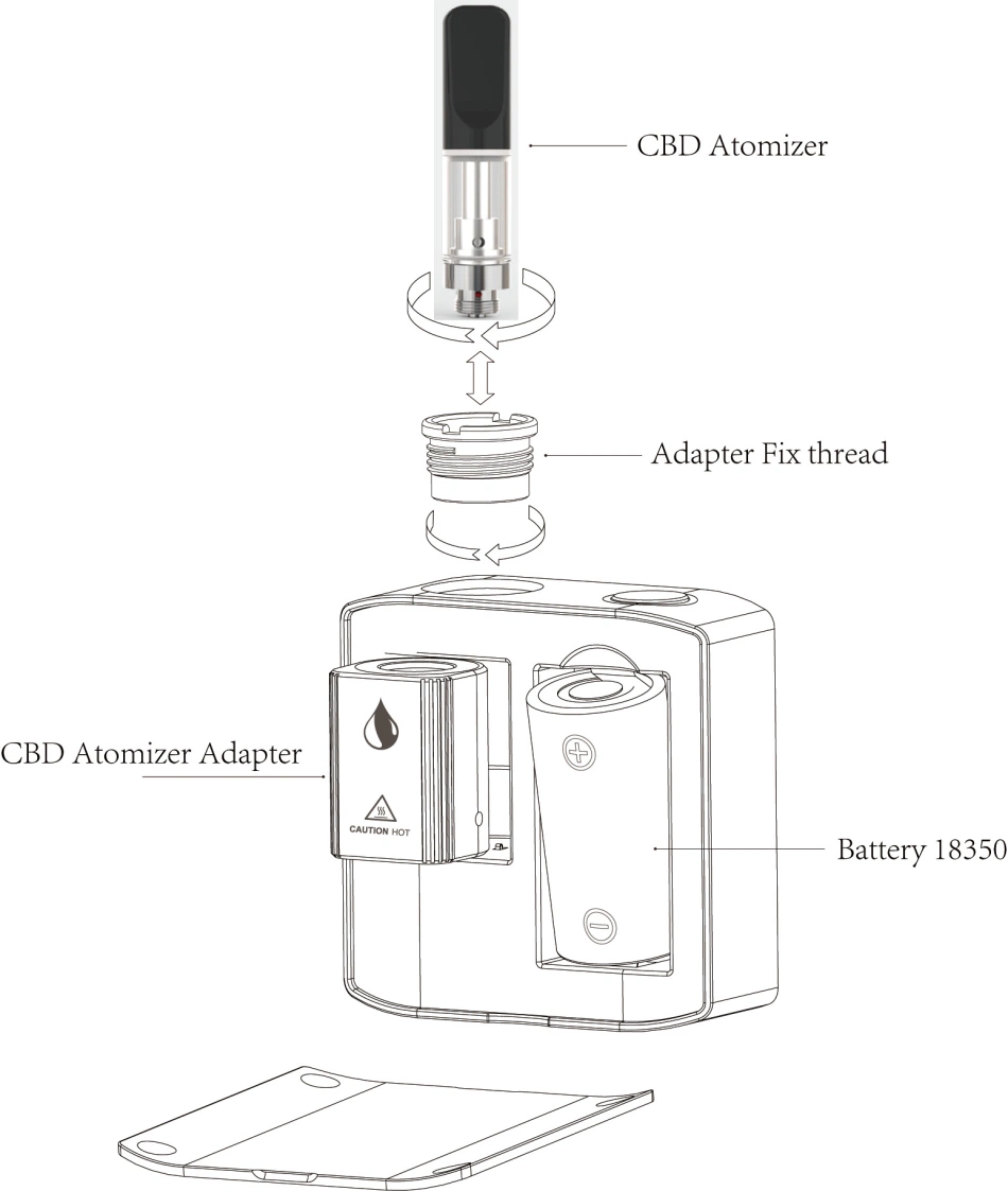 Trio III 3 in 1 Vaporizador De Ervas Portable Heat Not Burn Glass Vape Kits Wholesale Dry Herb Vaporizer