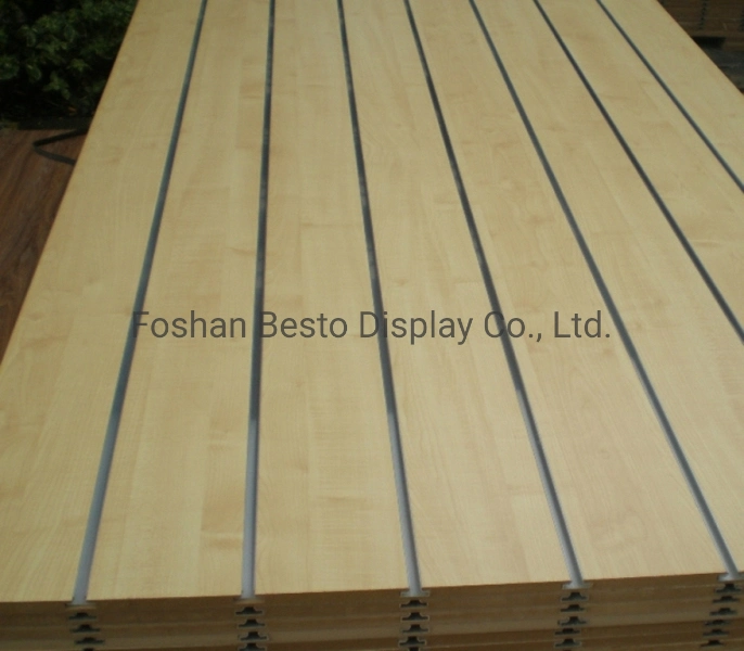 Customized Maple 18mm Thickness MDF Slatwall Packed by Carton 4&prime;x4&prime;