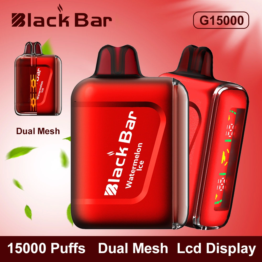 Factory Dual Mesh Rechargeable Smoking Vape Black Bar Mesh Coil 15000 Puff Cheap E Cigarette Disposable Vape Vaporizer