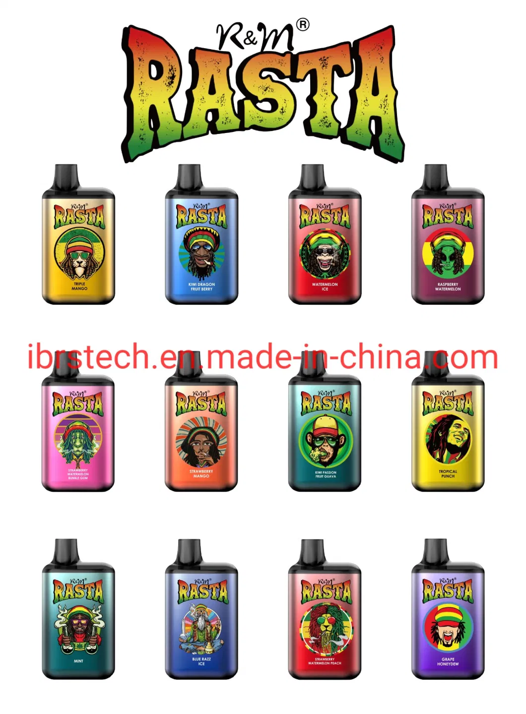 Original R&M Legend Infinity Nicotine Salt Juice Disposable Elf R&M Rasta 5500 Puffs Electronic Cigarette Disposable Vape Pen