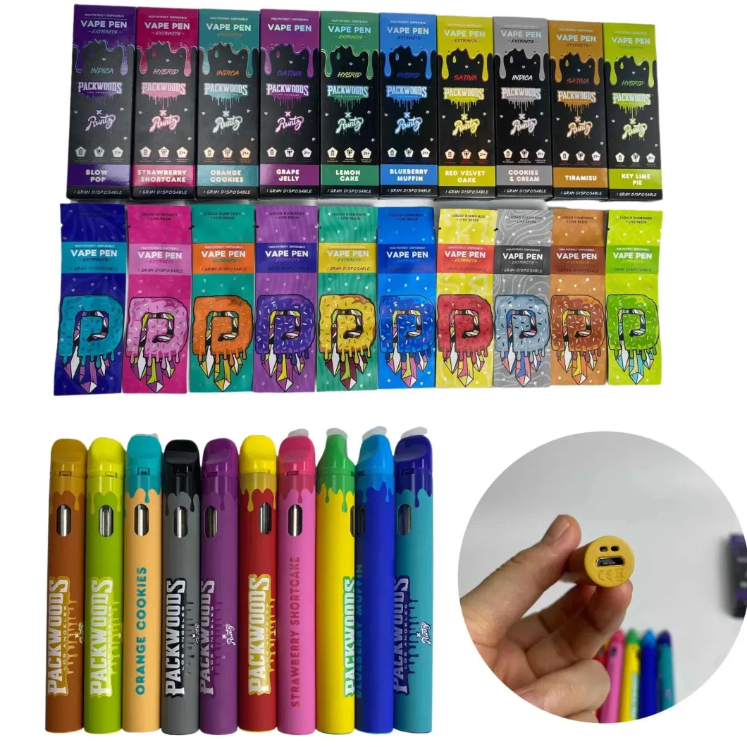 Packwoods X Runtz Packwood Disposable Vape Pens 1ml Pod 380mAh Rechargeable Battery Empty Vapes Pen