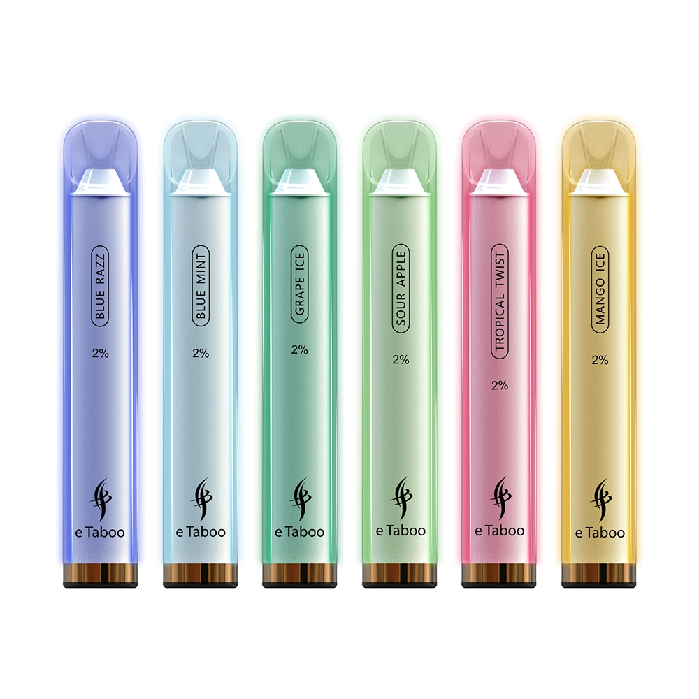 Etaboo Disposable E-Cigarette 600 Puff Vape Pen 10 Flavour 0, 2%, 5% or Customized Salt Nicotine with Factory Price Directly