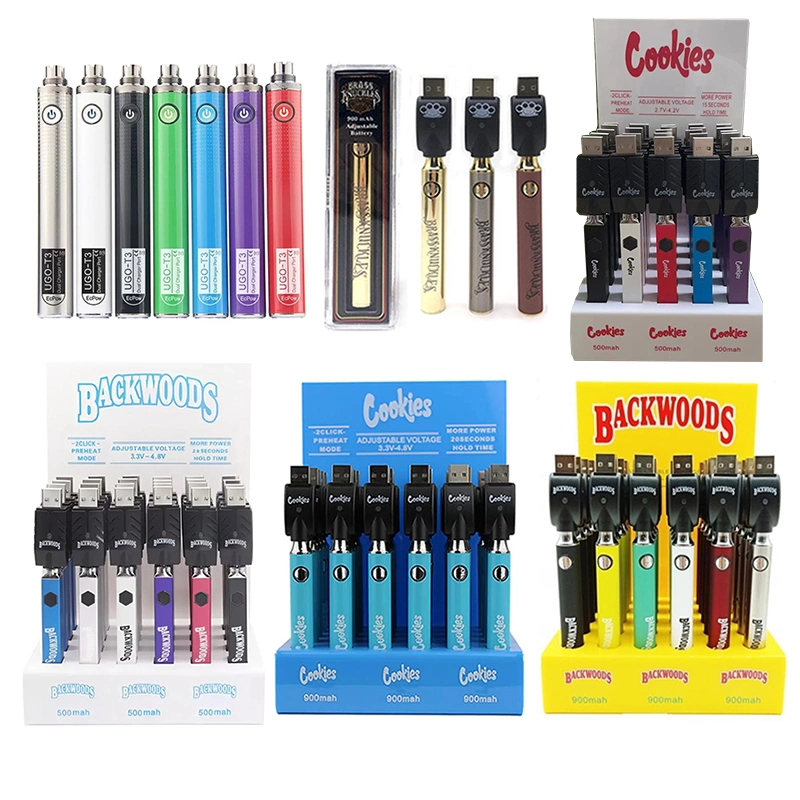 Cookies Vape Battery Preheating Bottom VV Battery for Wax Oil Th205 Cartridge 350mAh 900mAh Variable Voltage 510 Battery Good Supply