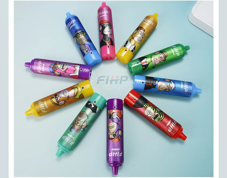 Fihp 15000 Puffs Vaper Disposable Electronic Cigarettes Rechargeable Puff Vapers Displayable Vapes