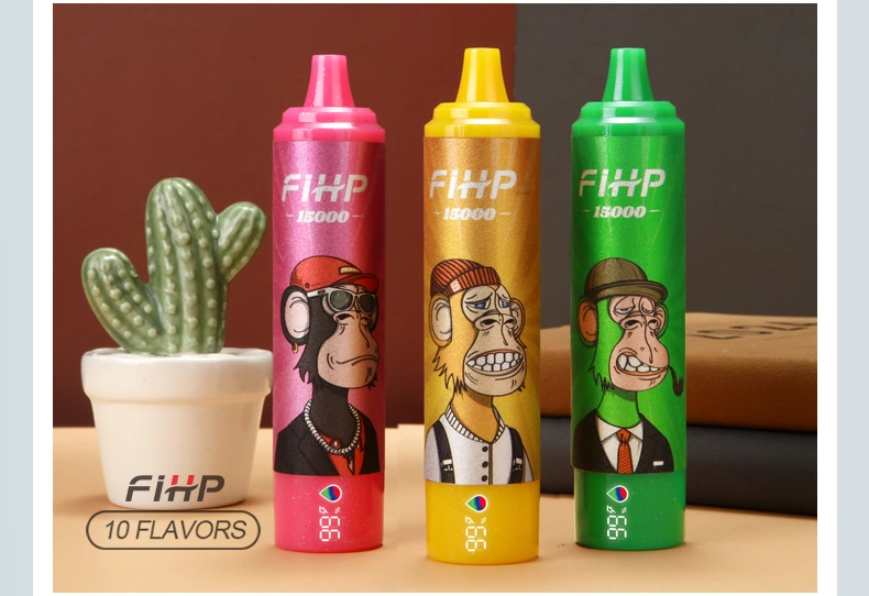 Fihp 15000 Puffs Vaper Disposable Electronic Cigarettes Rechargeable Puff Vapers Displayable Vapes