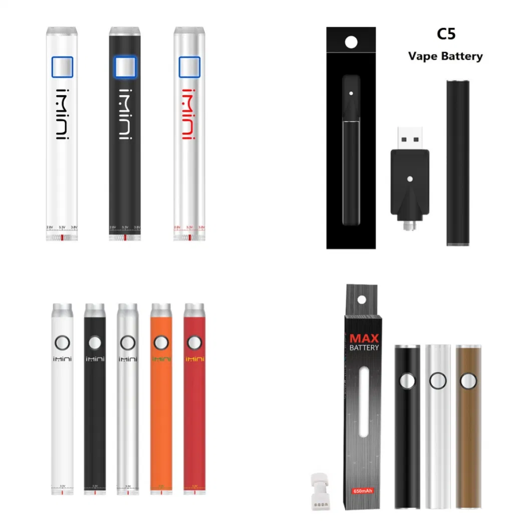 Cheap Price Custom Logo Preheat Adjustable Voltage Battery 510 Thread Slim Vape Pen Batteries Thick Oil Cartridge Battery