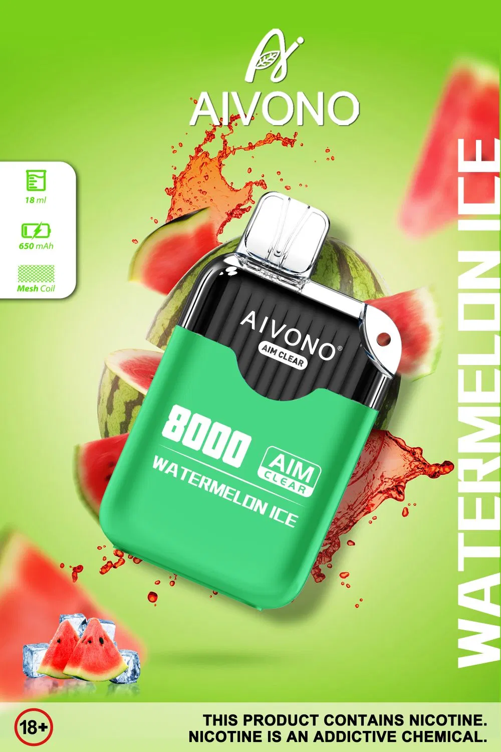 Original Vaporizer Flavor Aivono Aimclear8000 Bubble Esco Bar Liquid E-Cigarette Smoke Random Vapor Wholesale