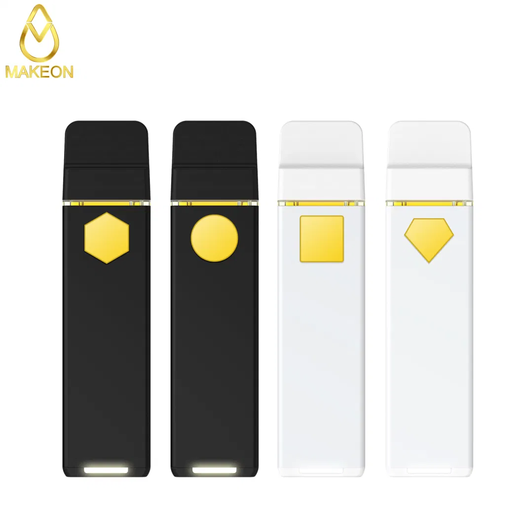 Makeon Fj 2ml One Chamber Dual Air Flow Cotton Free Live Resin Thick Oil Tank Pod Cart Bar Postless Ceramic Coil Disposable Pen Style E-Cigarette Vape