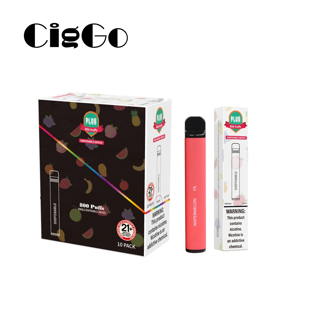 New Arrival 800 Puffs Vape Pod Ciggo Puff Plus Vaper Disposable Vape Kit E Cigarette Vaporizer