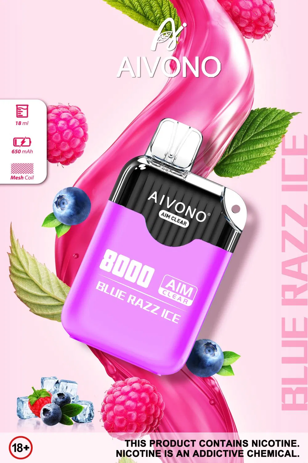 Original Vaporizer Flavor Aivono Aimclear8000 Bubble Esco Bar Liquid E-Cigarette Smoke Random Vapor Wholesale