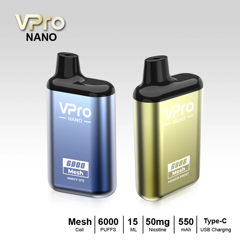 Original Vaporizer Flavors Esco Bar Vpro Nano 6000 Puffs Liquid Electronic Cigarette Fume Randm Vapor Pod Empty Wholesale I Vape Pen E Hookah Charger