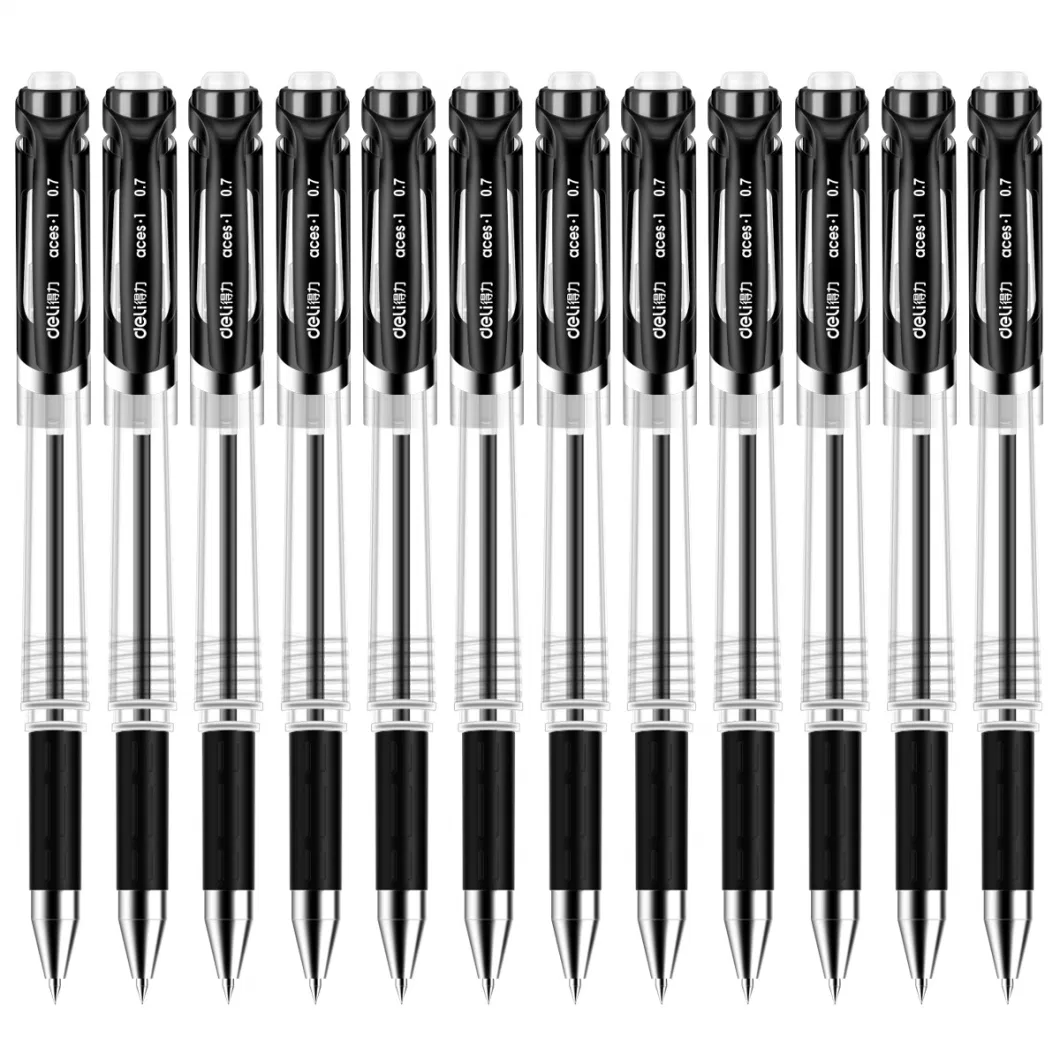 Simple Black Appearance Transparent 0.5mm Black Enhanced Needle Gel Pen