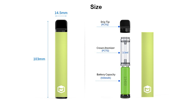 Jomotech Custom Disposable Vape Pen 800 Puffs 3.2ml Mini E-Cigarette Vape/ Disposable Vape