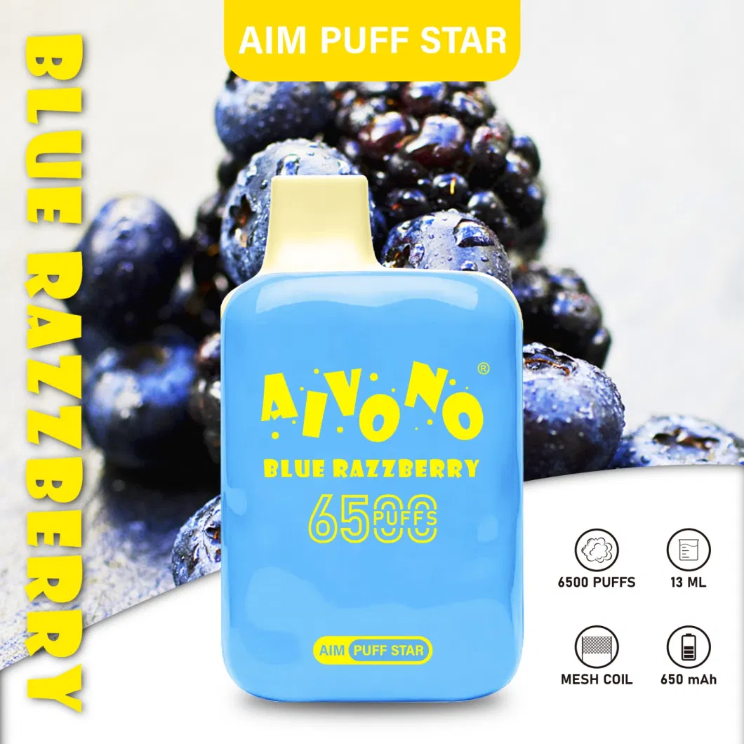 Shenzhen Aivono Wholesale Factory Star Puff Disposable Vape 6500 Puffs Aim Puff Lost Star Mary E Cigarette Wholesale I Vape Puff Bar Plus Vape