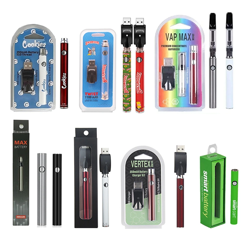 Cookies Vape Battery Preheating Bottom VV Battery for Wax Oil Th205 Cartridge 350mAh 900mAh Variable Voltage 510 Battery Good Supply