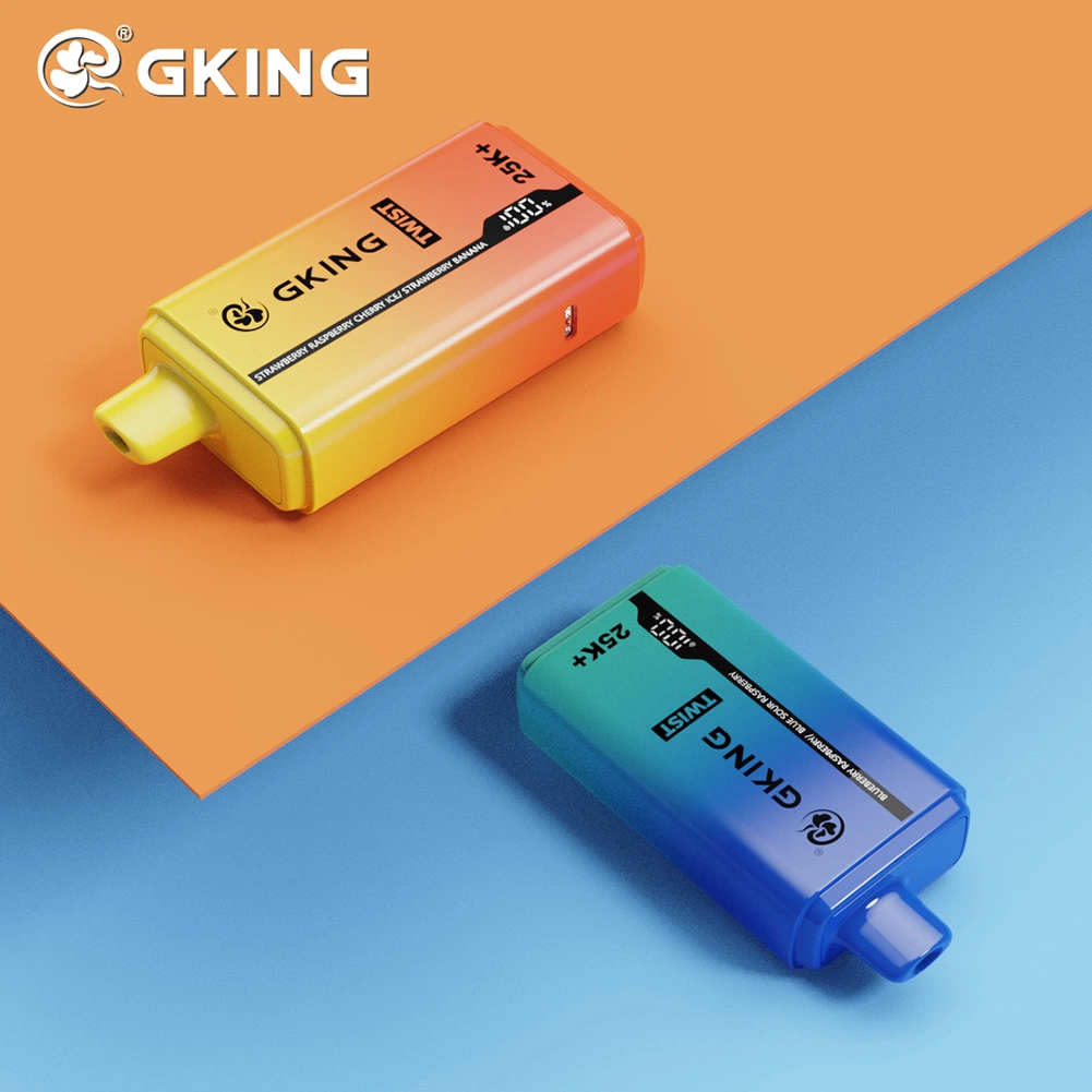 Gking Factory 2 in 1 Dual Flavors Disposable Vape 25000 Puffs LED Vape Pen Rechargeable Electronic Cigarette Wholesale Cheap Vape Pen 28ml Pods Vape Kit