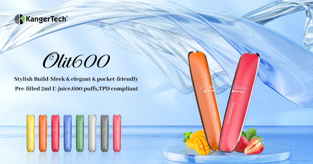 Fruits Series Vapes Kangertech Olit 600 Disposable Vape Pen Shisha Pen Flavours Swft Elfbar 600