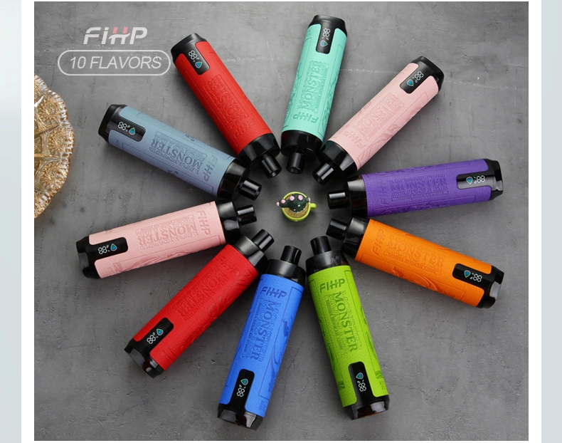 Pocket Hookah Fihp Shisha Monster 12000 Puffs Vaper Rechargeable Puff Vapers Displayable Vapes