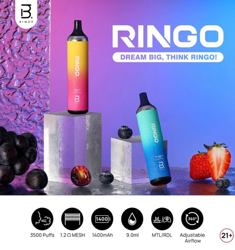 Bmor Ringo Disposable Pod Device Kit 1400mAh Battery Vape Stick 3500 Puffs Pre-Filled 9ml Vape Pen