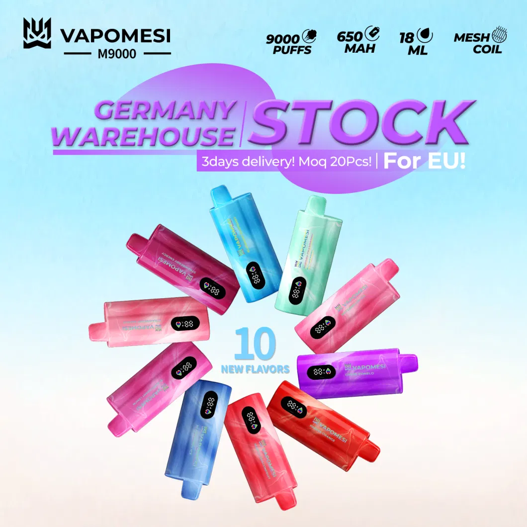 EU Electronic Cigarette Warehouse Vape Vapomesi Disposable Vape Puff Vape Wholesale 9000puffs 18ml Wholesale I Vape Vaper Pod 30000puffs Shisha Flavour Hookah