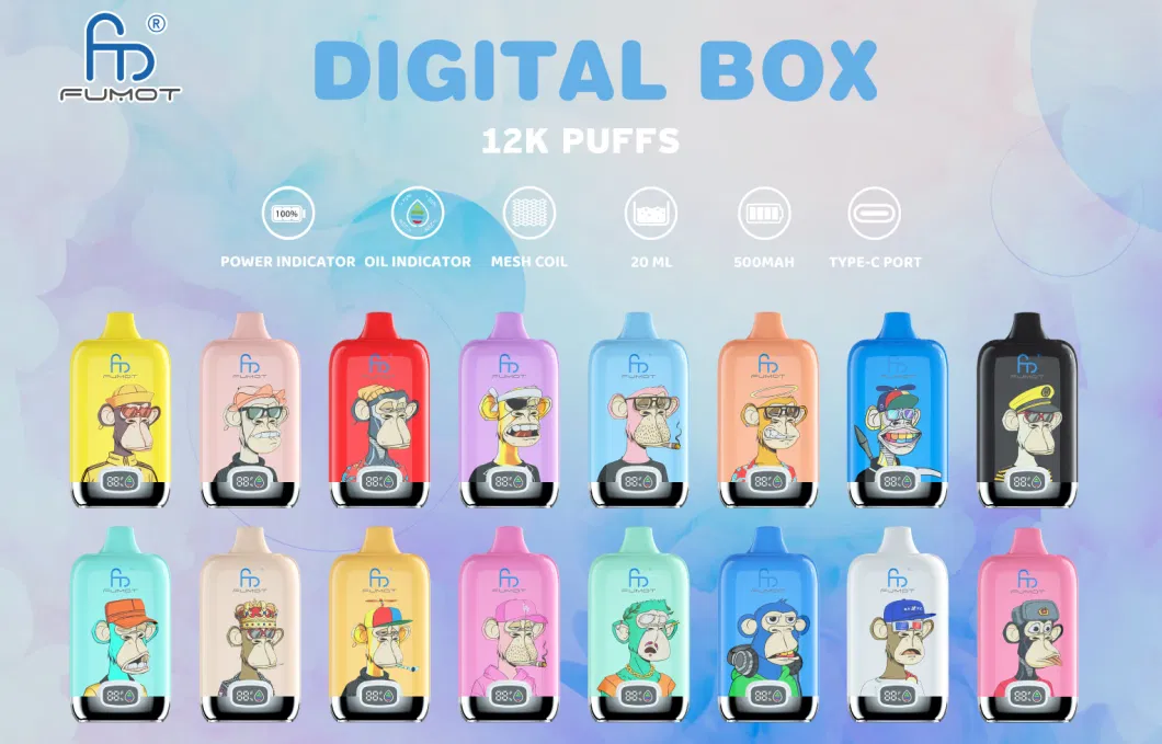 Wholesale Price Fumot Digital Box 12000 Puff Vaporizer Disposable Vape