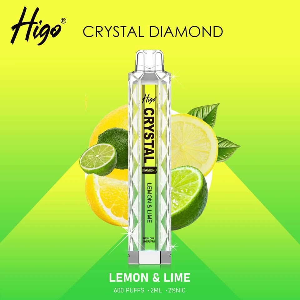 2023 UK Best Selling Cheape 2ml 600 Puffs Higo Crystal Diamond Disposable Vape Wholesale